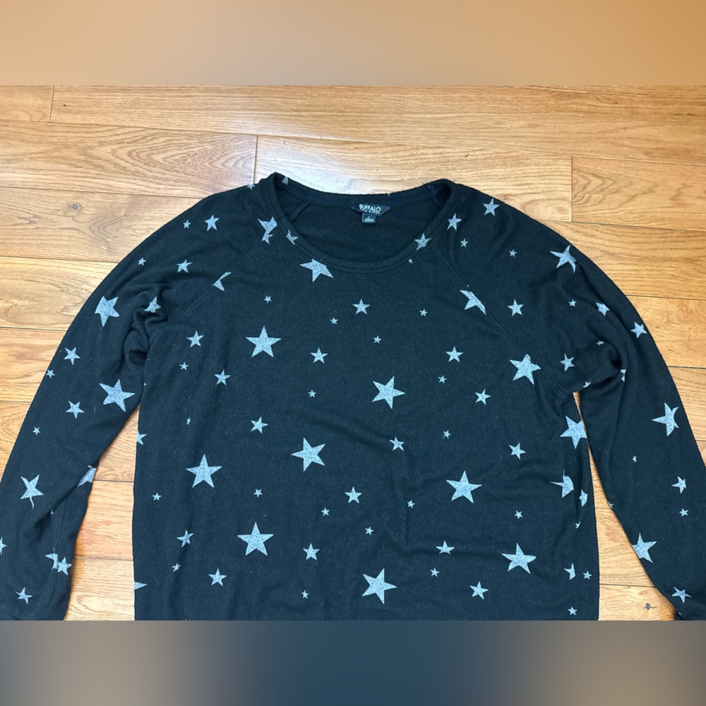 Buffalo David Bitton Cozy Star Print Crewneck Pullover - Picture 2 of 5